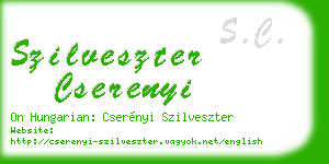 szilveszter cserenyi business card