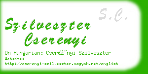 szilveszter cserenyi business card